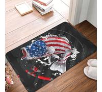 Novastar Zerbino per porta d'ingresso, per interni ed esterni, con trotta larga e pesce spigola negli Stati Uniti, tappeto da cucina per pavimento, lavabile e sottile, adatto sotto la porta, tappeto