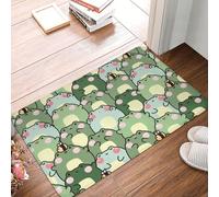 Novastar Zerbino per porta d'ingresso, per interni ed esterni, motivo: rana timida, tappetino da cucina per pavimento, lavabile e sottile, adatto sotto la porta, tappeto da bagno per il bagno, 40,6 x