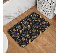 Novastar Zerbino per porta d'ingresso, per interni ed esterni, stampa gotica in maschera, tappeto da cucina per pavimento, lavabile, sottile, adatto sotto la porta, tappetino da bagno per bagno, 40,6