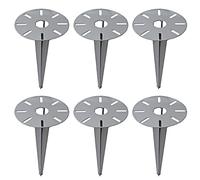 Novatool 6 x giochi da giardino Ø 15,5 x H 30,5 cm zincato I picchetti per lampade a terra di ancoraggio a terra I giochi da giardino, accessori da giardino, colonne prese, ancoraggio a terra in
