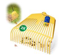 Novatool Testa di scopa per foglie, 2 in 1, frusta per foglie e forchetta per foglie con 20 denti in plastica, larghezza di lavoro 45 cm, scopa da giardino, rastrello per rifiuti da giardino, attrezzi