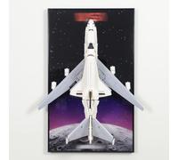 NOVDA Cornice da parete compatibile con Lego 10360 Space Shuttle Carrier Aircraft 747 - Telaio da parete per trasporto navetta spaziale dimensioni 75 x 45 cm (senza modello)