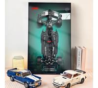 NOVDA Cornice di visualizzazione per Lego Technic Mercedes-AMG F1 W14 E Performance Set, 75 x 45 CM Display Board per Lego 42171 Supporto da parete per gli appassionati di Lego