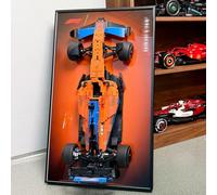 NOVDA Espositore da parete compatibile con Lego Technic McLaren F1 42141 modello di auto, 75 x 45 cm, cornice da parete per casa, ufficio e collezione (modelli esclusi)