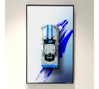NOVDA Parete di presentazione per Lego Technic Fast & Furious Nissan Skyline GT-R (R34) 42210 - Supporto da parete per appassionati di Lego, stabile ed elegante, dimensioni 75 x 45 cm, con logo (solo