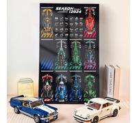NOVDA Tavola da parete per display Speed Champions 10 in 1 Ultimate Formula 1 da parete, compatibile con 66802 F1, kit di esposizione per auto, salvaspazio, decorazione creativa per la casa (auto non