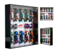 NOVDA Vetrina acrilica per Le-go Collectables - Collezione di auto da corsa F1, compatibile con 71049, portaoggetti, aste per montaggio a parete, 27 x 27 x 5 cm (solo telaio, il set non è