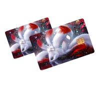 Nove code volpe, carte di credito e carte di credito, 2 pezzi, Funny Cartoon Animal Carte di debito Stickers per Most Transport Metro Key Bancomat Impermeabile Cute Fox Skin Decal per adolescenti