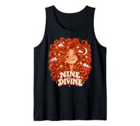 Nove & Divine Redhead 9 Stelle di Un Anno Luna Divertimento Ginger Girl Canotta