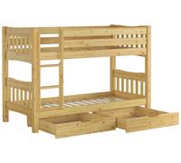 Nove varianti x letto a castello 90x200 x adulti in Pino massello V-60.15-09Ni70