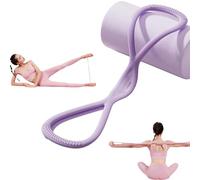 Novealcrbe Resistance Bands, Exercise Strap with Handles for Fitness, Arms, Chest Extension Strap, Full Body Yoga Drawstring, Figure 8 Exercise Band for Women Men (Purple 25 lbs)