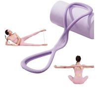 Novealcrbe Resistance Bands, Exercise Strap with Handles for Fitness, Arms, Chest Extension Strap, Full Body Yoga Drawstring, Figure 8 Exercise Band for Women Men (Purple 15 lbs)