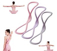 Novealcrbe Resistance Bands, Figure 8 Exercise Bands for Women Men, Stretch Fitness Band with Handles, Arm Back Elastic Rope for A Sexy Back in Just 10 Minutes/Day ((15+25+35LB)-C)