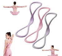 Novealcrbe Resistance Bands, Figure 8 Exercise Bands for Women Men, Stretch Fitness Band with Handles, Arm Back Elastic Rope for A Sexy Back in Just 10 Minutes/Day ((15+25+35LB)-D)