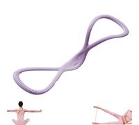 Novealcrbe Resistance Bands, Novealcrbe Figure 8 Resistance Bands, Luminousdo Resistance Band for Women Men, Yoga Resistance Band for A Sexy Back in Just 10 Minutes/Day (Purple25lbs)