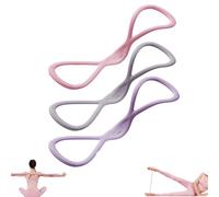 Novealcrbe Resistance Bands, Novealcrbe Figure 8 Resistance Bands, Luminousdo Resistance Band for Women Men, Yoga Resistance Band for A Sexy Back in Just 10 Minutes/Day (15lbs+25lbs+35lbs)