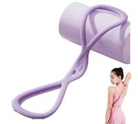 Novealcrbe Resistance Bands,Yoga Resistance Band Stretch Fitness Band with Handles, Figure 8 Exercise Bands,Fullbody Yoga Pulling for Working Out, Arm, Chest Exercise (Purple 25 lb)