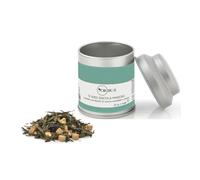 Novecento Tè® | Tè Verde Sencha e Mandorle in Foglia - 20 Gr | Verde Sencha Mandorle Caramello Zenzero | Miscela Tè Verde Mandorle Spezie Latta Metallo Mignon