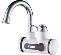 N'OVEEN Riscaldatore Istantaneo Acqua Calda, Scaldacqua con Display Digitale Temperatura LED, Rubinetto Acqua Elettrico 3600W | per Cucina, Bagno, Scaldabagno