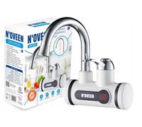 N'OVEEN Riscaldatore Istantaneo Acqua Calda, Scaldacqua con Display Digitale Temperatura LED, Rubinetto Acqua Elettrico 3600W | per Cucina, Bagno, Scaldabagno