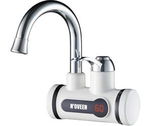 N'OVEEN Riscaldatore Istantaneo Acqua Calda, Scaldacqua con Display Digitale Temperatura LED, Rubinetto Acqua Elettrico 3600W | per Cucina, Bagno, Scaldabagno