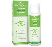 NOVEHA Tea Tree Palpebre Gel Cleanser - Detergente quotidiano a base vegetale con cetriolo, pro-vitamina B5 e acido ialuronico - Detergente rinfrescante per la zona occhi - 50 ml