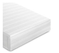 NOVEL MAISON coprimaterasso matrimoniale 180x200 + 25 cm con zip rigato fasciato di cotone