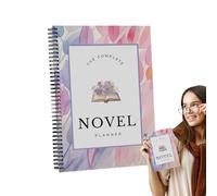 Novel Planner | Agenda giornaliera A5 per autori, cartella di lavoro strutturata, programma di narrativa per aiutare a brainstorming, organizzare, finire e rilasciare la storia