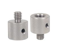 NovelGoal 2 adattatori per treppiedi da 1/4-20 "a M8/M10 da maschio a femmina, in acciaio inox con foro laterale rinforzato (da 1/4 a M8-1,25 x 7)