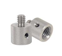 NovelGoal 2 adattatori per treppiedi da 1/4-20 "a M8/M10 da maschio a femmina, in acciaio inox con foro laterale rinforzato (da 1/4 a M10-1,5 x 7)