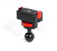 NovelGoal Adattatore magnetico con testa a sfera da 17 mm compatibile con OSMO 360, base magnetica a sgancio rapido con blocco a manopola per morsetto a testa sferica da 17 mm