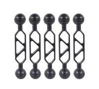 NovelGoal Adattatore testa a sfera da 2,5 cm con braccio di estensione per montaggio a braccio, in alluminio, doppio braccio a sfera subacqueo per stroboscopio/luce video/connettore per vassoio di