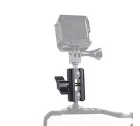 NovelGoal Braccio a doppia presa in lega di alluminio per supporto per testa a sfera da 17 mm morsetto di montaggio compatibile con braccio di estensione della fotocamera RAM per bicicletta moto