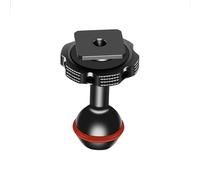 NovelGoal Braccio magico a doppia testa con testa a sfera da 20 mm NATO morsetto per slitta fredda montaggio a vite 1/4 staffa universale mano magica per fotocamera DSLR staffa gabbia (testa a sfera