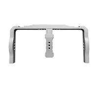 NovelGoal Gabbia per telefono, doppia impugnatura per smartphone, stabilizzatore per riprese video, con 2 supporti Cold Shoe, doppia impugnatura, per creatori di vlogging (titanio)