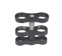 NovelGoal Lavorazione CNC 1 pollice Clip Sfera In Lega di Alluminio Luci Immersione Braccio 360 Staffa Supporto Adattatore Subacquea Immersione Braccia Luce Tripla Accessori Fotocamera