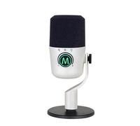 NovelGoal Microfono USB Studio IIntelligent Noise Canceling Microfono a condensatore per PC Computer Registrazione Live Singing Mic (Bianco)