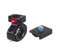 NovelGoal Morsetto per bicicletta a sgancio rapido in lega di alluminio 1/4-20 per riprese fotografiche adatte per fotocamere sportive con fori filettati da 1/4 per luce di riempimento e altri