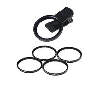 NovelGoal Professional 52 mm Phone Camera Clamp con obiettivo macro CPL Star Filtro ND variabile per tutti gli smartphone (con filtro Star 4X, foro quadrato)