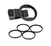 NovelGoal Professional 52 mm Phone Camera Clamp con obiettivo macro CPL Star Filtro ND variabile per tutti gli smartphone (solo foro quadrato, clip)