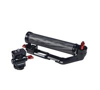 NovelGoal Staffa a L in fibra di carbonio con supporto pieghevole per slitta fredda compatibile con DJI Ronin RS2 RSC2 Mini Handheld Gimbal Stabilizzatore Accessorio (con supporto per monitor)