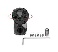 NovelGoal Staffa con foro a vite Magic Cubic Mount Adapter 1/4" 3/8" compatibile con fotocamere GoPro DSLR Cage Flash Microfono Monitor Treppiede staffa (cubo C ruotabile C)