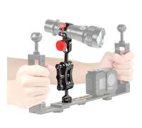 NovelGoal Supporto per luce subacquea in lega di alluminio con adattatore a testa a sfera da 2,5 cm, staffa a morsetto per torce da 30-32 mm, illuminazione fotografica subacquea (tipo 3)