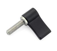 NovelGoal Vite a mano regolabile CNC M4 M5 M6* 12mm 17mm 20mm Viti di bloccaggio strette per fotocamera DSLR 15mm Asta guida Seguire gli accessori di messa a fuoco (M5x17mm, nero)