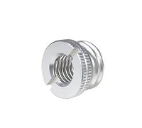 NovelGoal Vite di conversione universale in alluminio da 1/4" 3/8" femmina a 5/8" filettatura maschio 5/8-11 per treppiede DSLR 5/8-27 per adattatore microfono supporto microfono (argento, 3/8 tipo B)