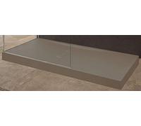 Novellini Piatto Doccia Custom Misura 120x80 Altezza Spessore 12 cm Colore Terra Installazione Appoggio Pavimento Superficie Liscia Materiale Acrilico Compreso Piedini Piletta Scarico e Copri Piletta