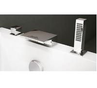 NOVELLINI RUBINETTERIA FLY 2 CROMATA BORDO VASCA A CASCATA PER LINEA CALOS 2.0