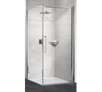Novellini Young parete doccia 77 cm argento lucida/vetro trasparente Y2FG77-1B