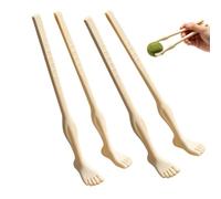 Novelty Feet Chopsticks, Funny Dining Utensil Set, 8.3 Inches Reusable Eating Sticks with Creative Foot Shape Design, Durable Food Grade Chopstick Pair, Party Tableware Accessory for Family Use
