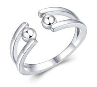 Novelty Fidget Rings Vintage Open Spinner Beads Ring Jewelry Decoration Gifts Nice processing